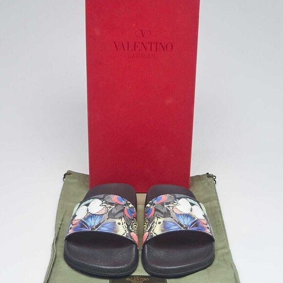 Valentino Multicolor Rubber Butterfly Slide Sandals Size 4.5/35 - Picture 5 of 5